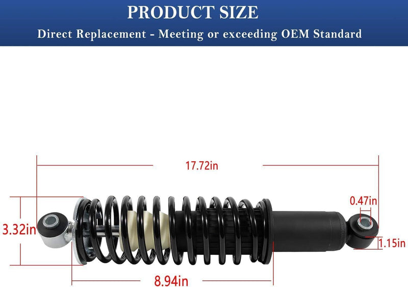 DURAFORCE AM135375 Rear Left & Right Coil-over Spring Shocks Absorber For John Deere HPX