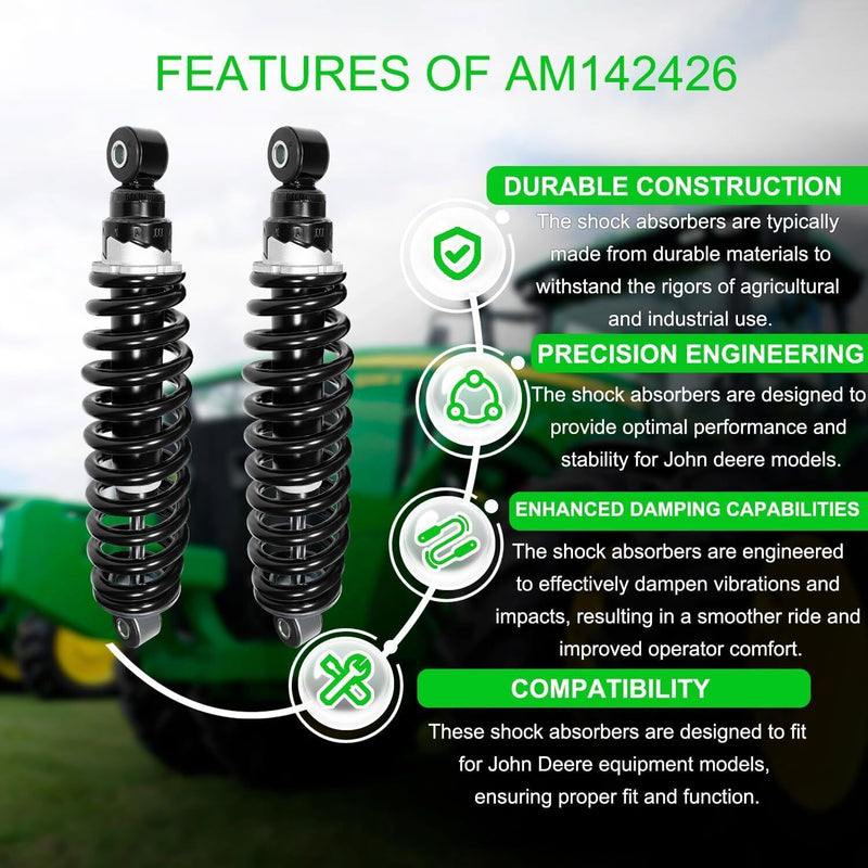 DURAFORCE 2pcs AM142426 Front Coil-over Shock Absorbers Replace For John Deere XUV Gator