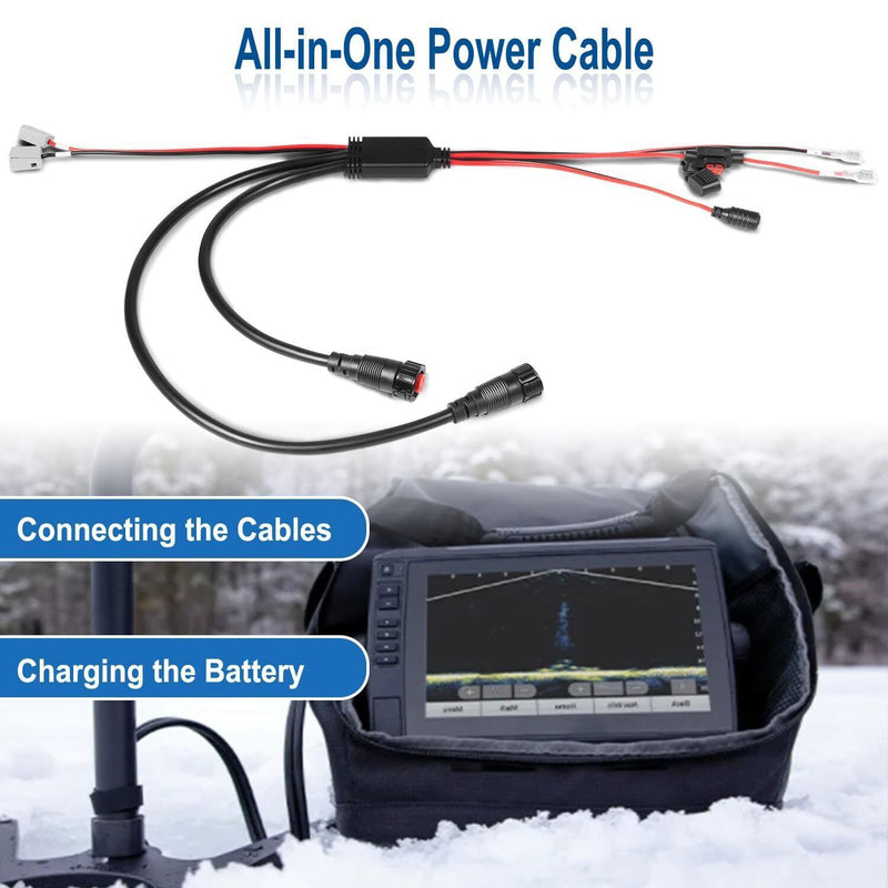 DURAFORCE 010-12676-40 All-in-One Power Cable Fit Garmin Panoptix LiveScope Transducer