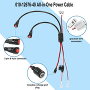 DURAFORCE 010-12676-40 All-in-One Power Cable Fit Garmin Panoptix LiveScope Transducer