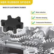DURAFORCE 1/2" to 3/4" L075 Flexible 3-Piece L-Jaw Coupling Set for Log Splitter Hybrid