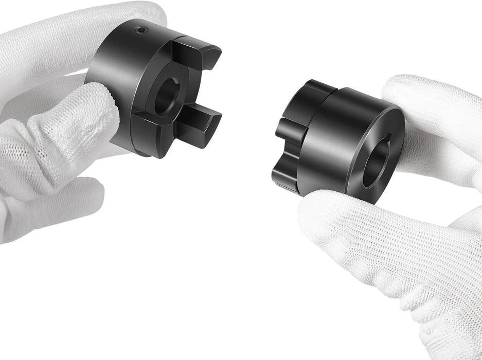 DURAFORCE 1/2" to 3/4" L075 Flexible 3-Piece L-Jaw Coupling Set for Log Splitter Hybrid