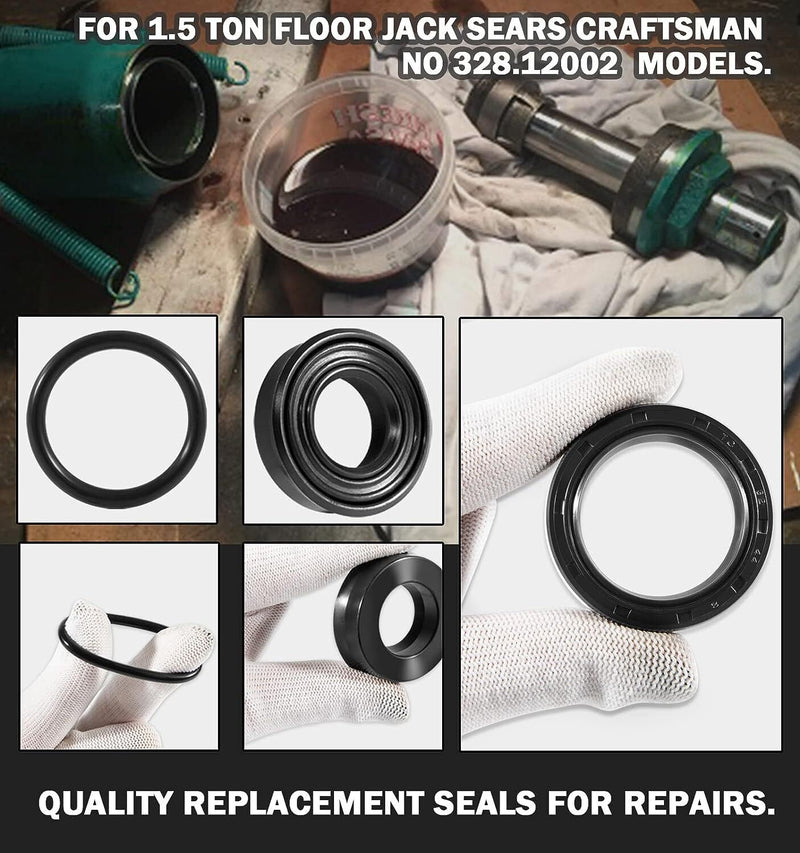 DURAFORCE 22Pcs Floor Jack Seal Kit for Sears Craftsman 1.5 Ton Part 328.12001 328.12002