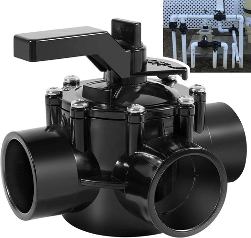 DURAFORCE For 4715 Jandy NeverLube Diverter Valve Positive Seal 3-Port 1-1/2" to 2" Pipe