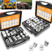 DURAFORCE 128 PCS JIC and ORFS Hydraulic Cap and Plug Hose Tube and Pipe Cap and Plug Kit