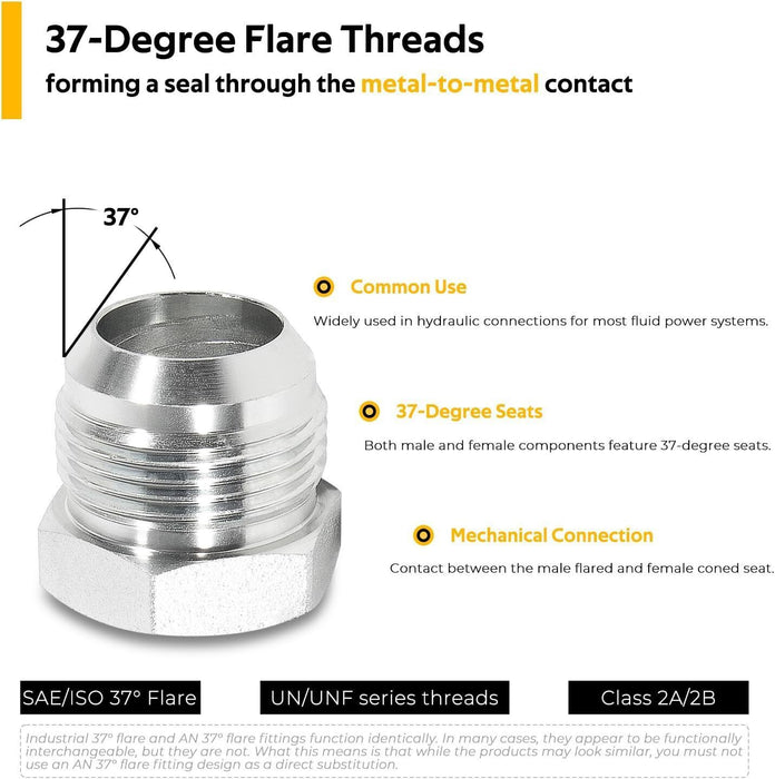 DURAFORCE 128 PCS JIC and ORFS Hydraulic Cap and Plug Hose Tube and Pipe Cap and Plug Kit
