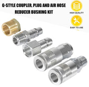 DURAFORCE for Milton S-224 1/2" Male Female NPT G-Style Coupler Plug Kit Air Tool Fittings