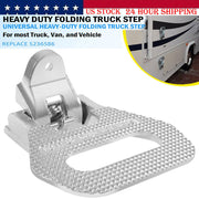 DURAFORCE 5236586 Folding Truck Step Safety Folding Foot/Grab Step for Truck Van RV Vehicl