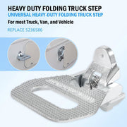 DURAFORCE 5236586 Folding Truck Step Safety Folding Foot/Grab Step for Truck Van RV Vehicl