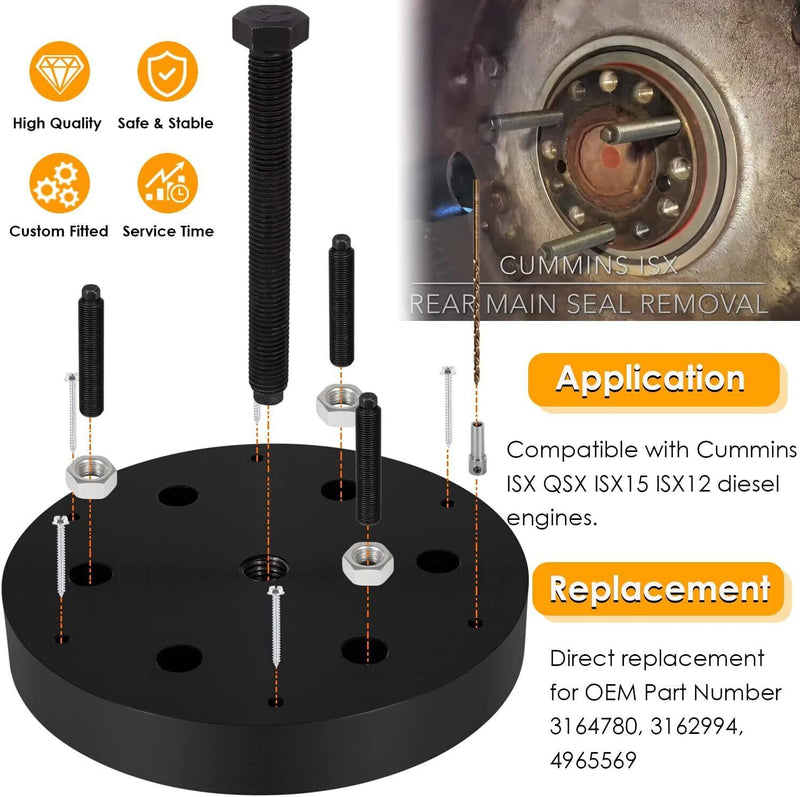 DURAFORCE For Cummins ISX QSX ISX15 Front Rear Crankshaft Seal Remover Installer Tools Kit