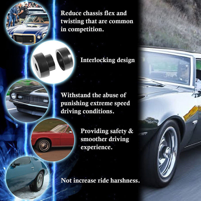 DURAFORCE 134-10005 Billet Aluminum Body Mount Bushings for 1968-1981 Camaro Nova Chevy II