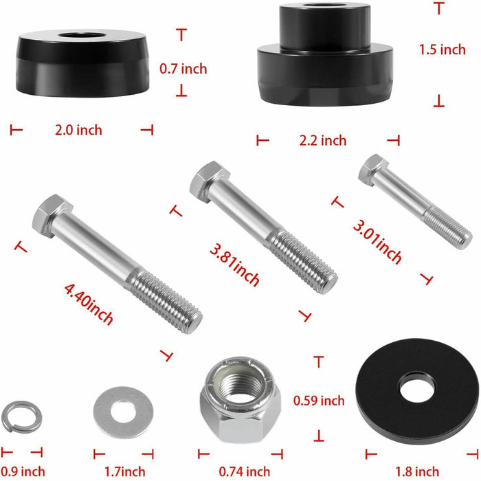 DURAFORCE 134-10005 Billet Aluminum Body Mount Bushings for 1968-1981 Camaro Nova Chevy II