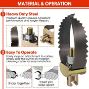 DURAFORCE 52817 T-231 2-1/2" Heavy Duty C Cutter Drain Cleaner Tool for Ridgid C-7/C-8