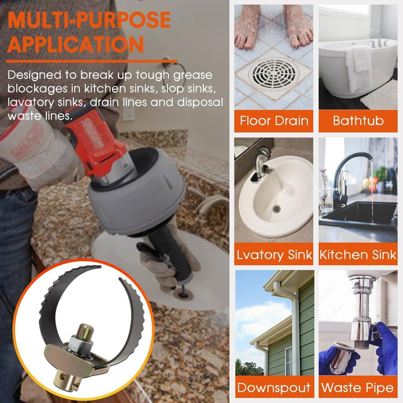 DURAFORCE 52817 T-231 2-1/2" Heavy Duty C Cutter Drain Cleaner Tool for Ridgid C-7/C-8