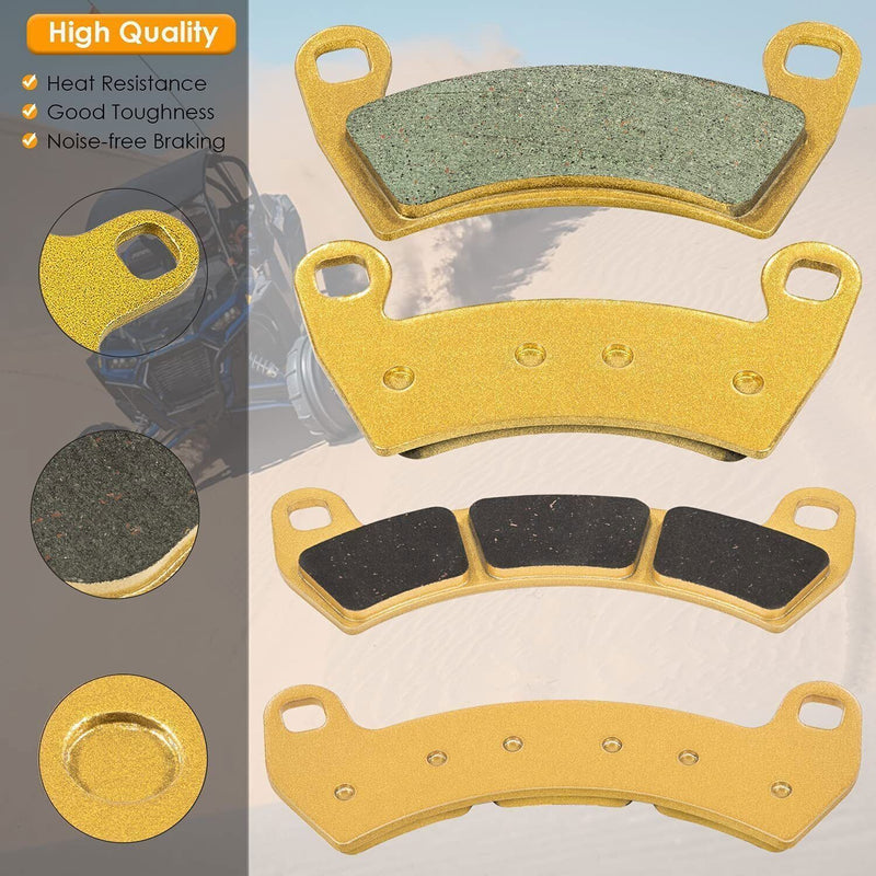 DURAFORCE Front & Rear Brake Pads for Polaris 1000 RZR XP Turbo EPS RS1 16-21 FA656 +FA680