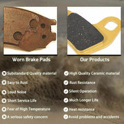 DURAFORCE Front & Rear Brake Pads for Polaris 1000 RZR XP Turbo EPS RS1 16-21 FA656 +FA680