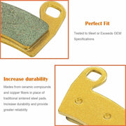 DURAFORCE Front & Rear Brake Pads for Polaris 1000 RZR XP Turbo EPS RS1 16-21 FA656 +FA680