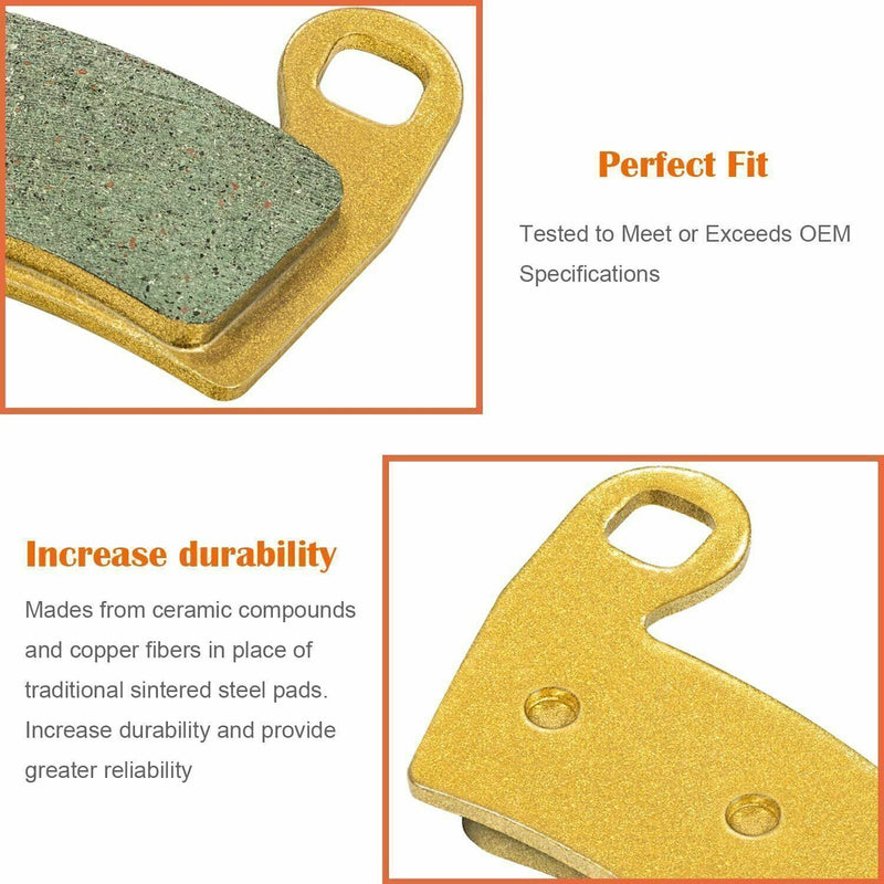 DURAFORCE Front & Rear Brake Pads for Polaris 1000 RZR XP Turbo EPS RS1 16-21 FA656 +FA680