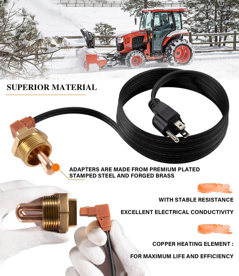 DURAFORCE Engine Heater 3100003 Engine Block Immersion Heater for Eagle, Jaguar, Jeep