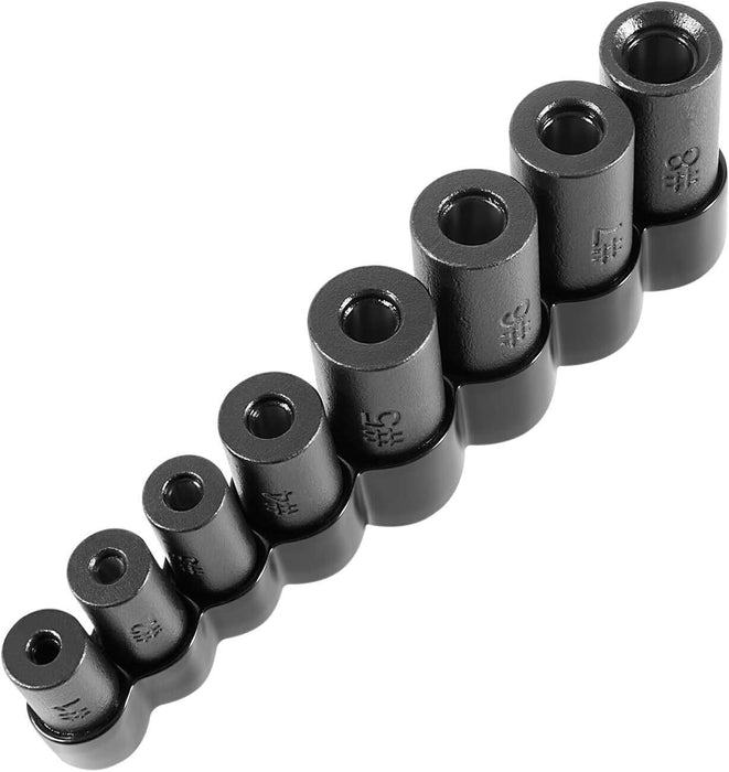 DURAFORCE 70500 Tap Socket Set for Fractional MCTI Standard Tap Use with 1/4" & 3/8" Drive