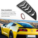 DURAFORCE 2PC Side Window Louver Cover Sun Shade Scoop Hood Vent For 2014-2019 C7 Corvette