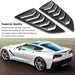 DURAFORCE 2PC Side Window Louver Cover Sun Shade Scoop Hood Vent For 2014-2019 C7 Corvette