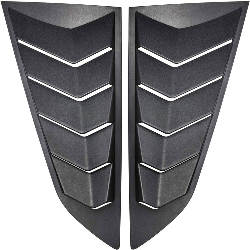 DURAFORCE 2PC Side Window Louver Cover Sun Shade Scoop Hood Vent For 2014-2019 C7 Corvette