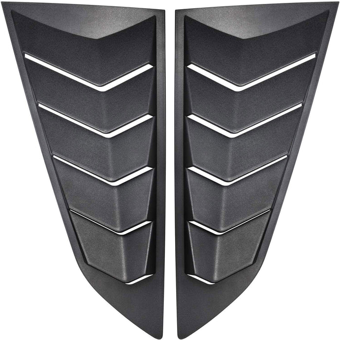 DURAFORCE 2PC Side Window Louver Cover Sun Shade Scoop Hood Vent For 2014-2019 C7 Corvette