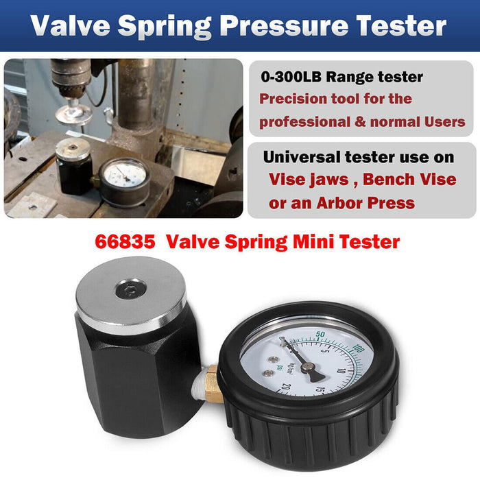 DURAFORCE 66835 Mini Valve Spring Tester Universal Range 0- 300 PSI/5LB Valve Spring