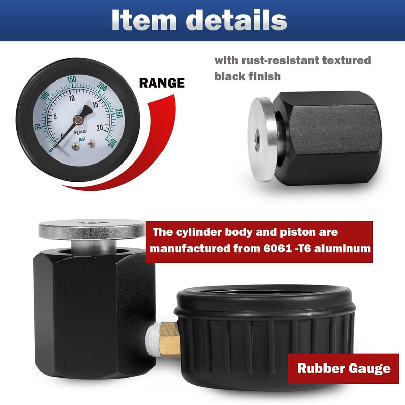 DURAFORCE 66835 Mini Valve Spring Tester Universal Range 0- 300 PSI/5LB Valve Spring