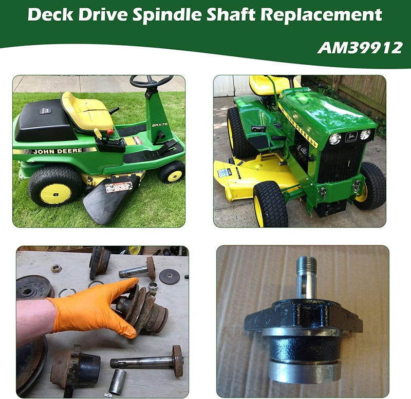 DURAFORCE Deck Blade Spindle Shaft For John Deere Mower Blade Spindle Replacement #AM39912