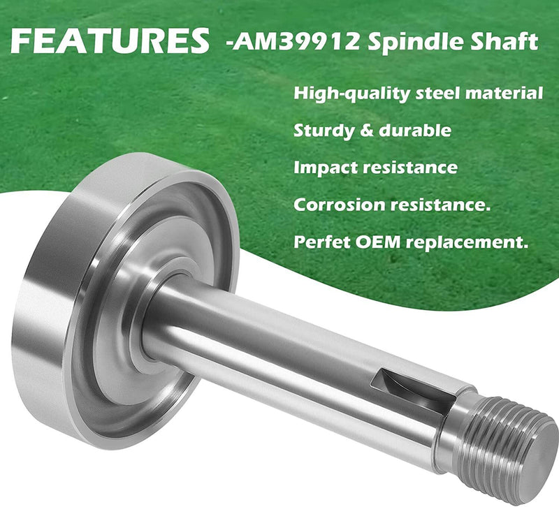 DURAFORCE Deck Blade Spindle Shaft For John Deere Mower Blade Spindle Replacement #AM39912
