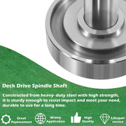 DURAFORCE Deck Blade Spindle Shaft For John Deere Mower Blade Spindle Replacement #AM39912