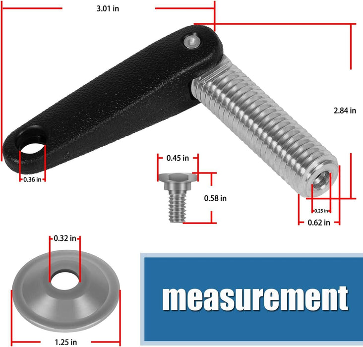 DURAFORCE 433675 Boat Motor Transom Clamp Screw & Handle For Johnson Evinrude Outboard