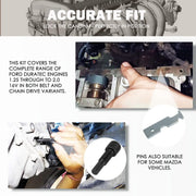 DURAFORCE Cam Timing Alignment Tools Kit for Ford Fiesta Focus Mazda Volvo/Duratec Engine