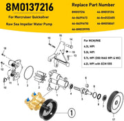 DURAFORCE Raw Sea Water Pump with Pulley for Mercury, MerCruiser, Quicksilver 46-8M0139995