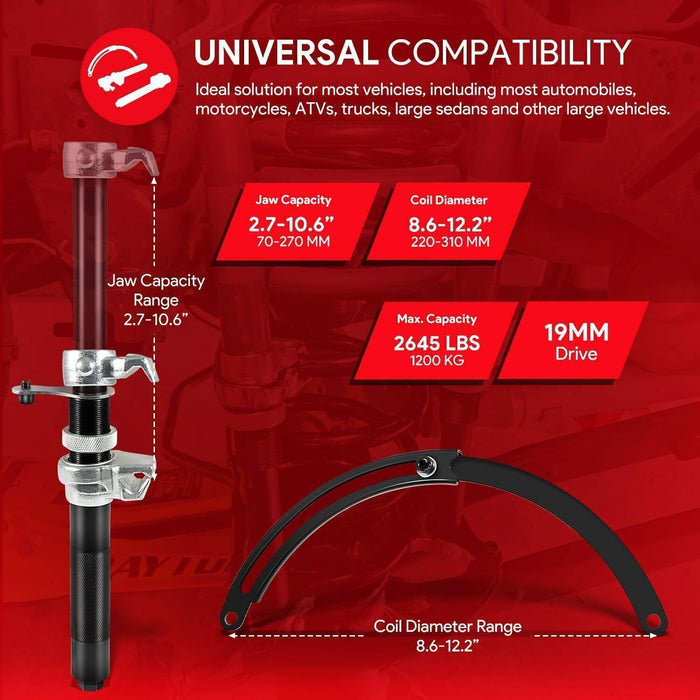 DURAFORCE Heavy Duty Coil Spring Compressor Strut Shock Remover Installer Tool Suspension