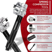 DURAFORCE Heavy Duty Coil Spring Compressor Strut Shock Remover Installer Tool Suspension