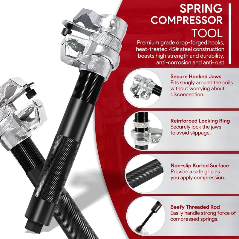 DURAFORCE Heavy Duty Coil Spring Compressor Strut Shock Remover Installer Tool Suspension