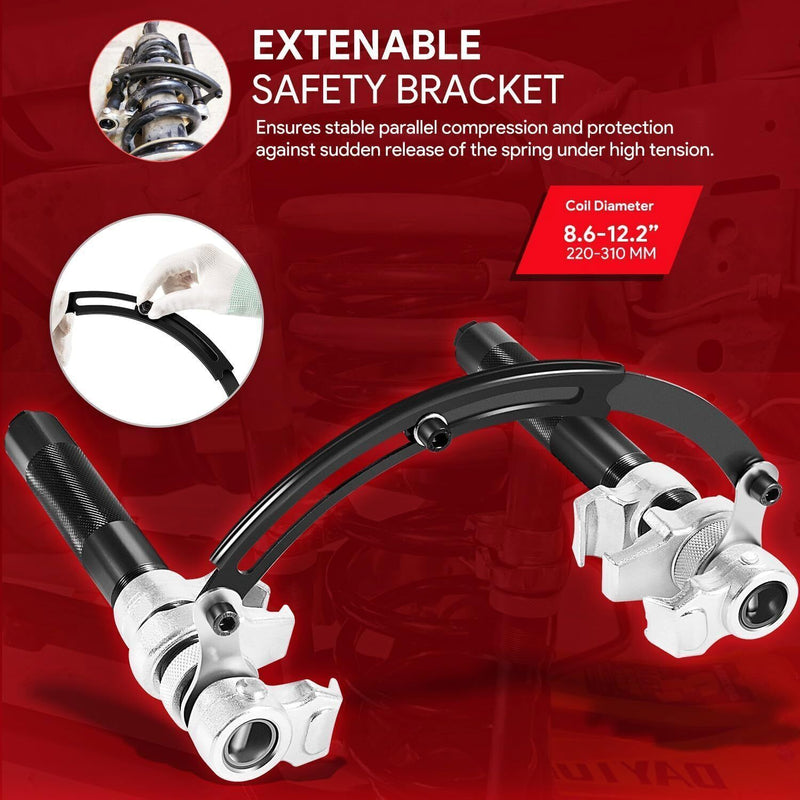 DURAFORCE Heavy Duty Coil Spring Compressor Strut Shock Remover Installer Tool Suspension