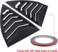 DURAFORCE 2PCS Quarter Side Window Louvers Cover For Chevy Camaro 2010-2015 SunShade Cover