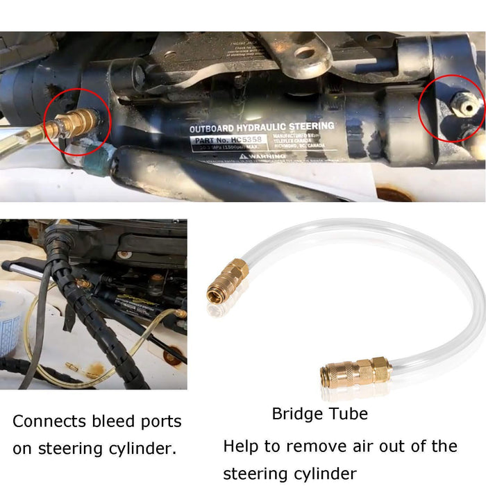 DURAFORCE Boat Bleed Kit Filler Kit Bleeder Hose For Seastar Hydraulic Steering Systems