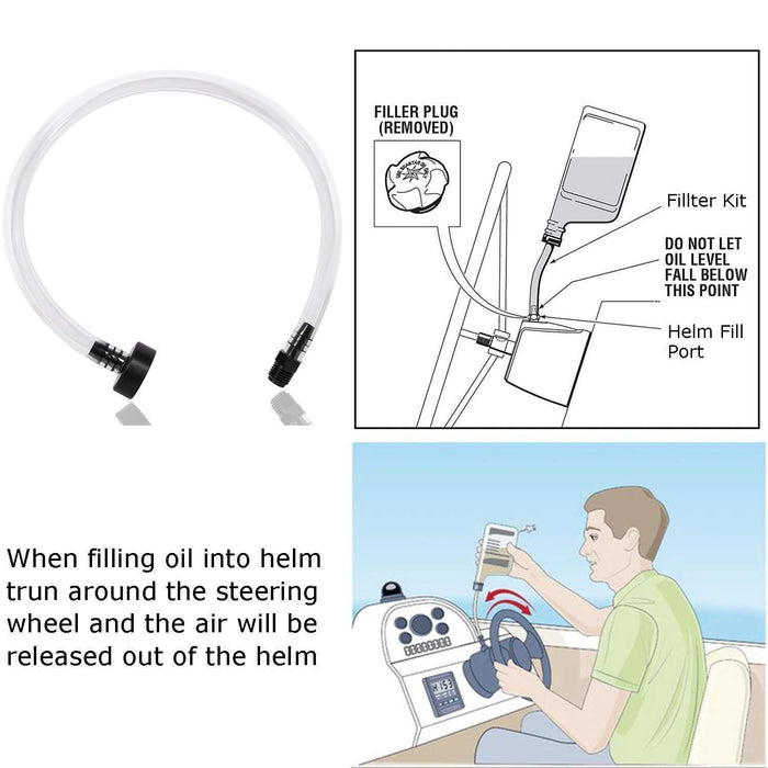 DURAFORCE Boat Bleed Kit Filler Kit Bleeder Hose For Seastar Hydraulic Steering Systems