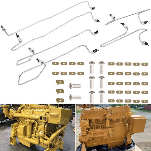 DURAFORCE For Caterpillar CAT 3406 Fuel Injection Line Kit 3406B 3406C 1917942 1917943