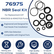 DURAFORCE 76975 Cat Pump Seal Kit for for 4DNX Pumps Model Replace 4DNX25GSI 4DNX27GSI