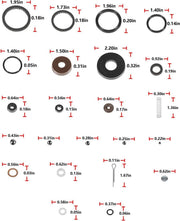 DURAFORCE 93657 Floor Jack Seal 4 Ton Seal Replacement Kit,Complete Kit For Lincoln,Walker
