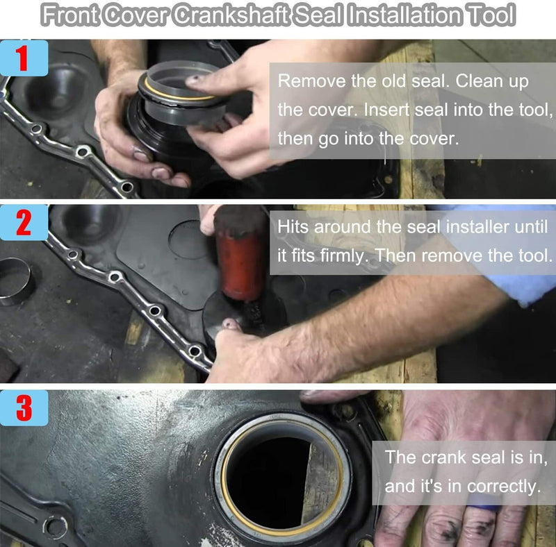 DURAFORCE Front Cover Crankshaft Seal & Wear Sleeve Installer Tool For Cummins 5.9L 6.7L