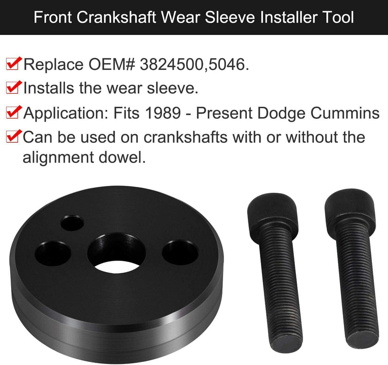 DURAFORCE Front Cover Crankshaft Seal & Wear Sleeve Installer Tool For Cummins 5.9L 6.7L