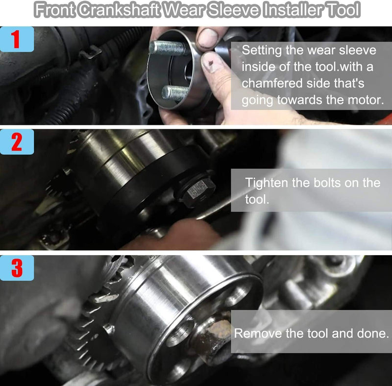 DURAFORCE Front Cover Crankshaft Seal & Wear Sleeve Installer Tool For Cummins 5.9L 6.7L