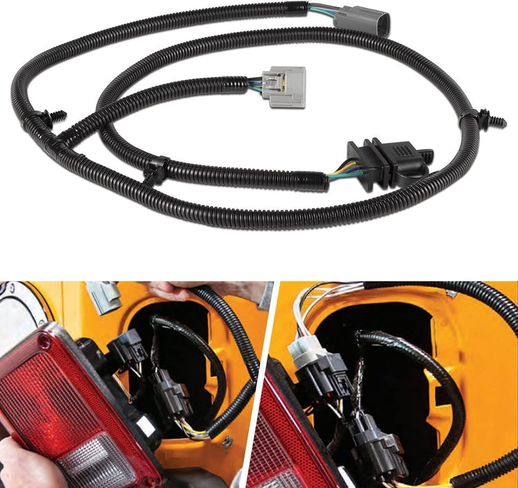 DURAFORCE 70.5" 4-Way Tow Hitch Wiring Harness For 07-18 Jeep Wrangler JK Trailer 17275.01